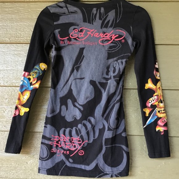 Ed Hardy by Christian Audigier Tunic or Mini Med - Picture 2 of 9